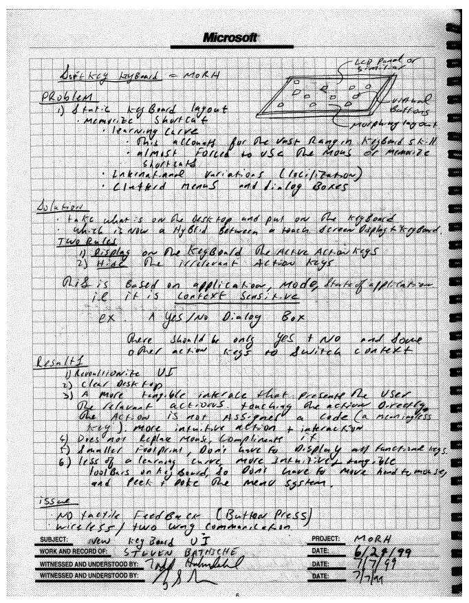 Adaptive keyboard sketchbook, page 1