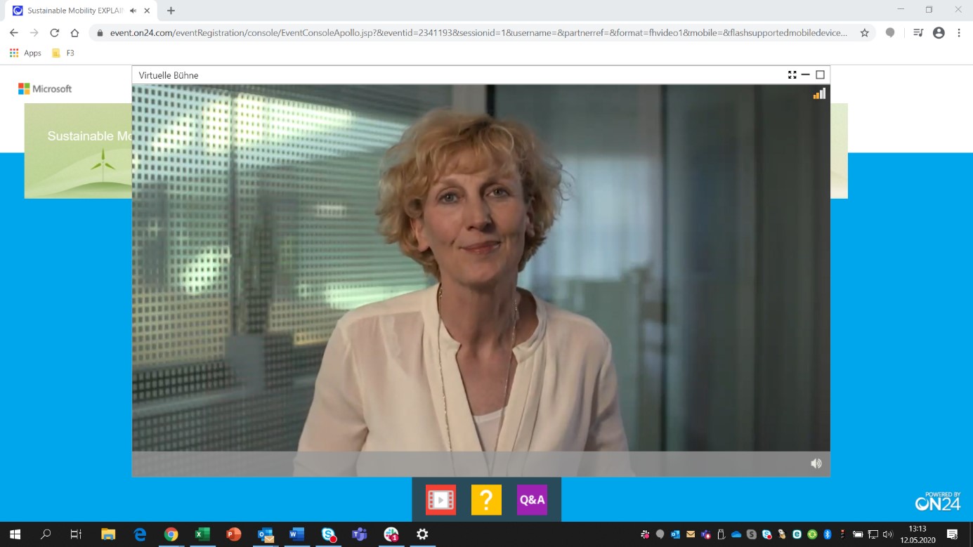 Screenshot von Sabine Bendiek, Vorsitzende der Geschäftsführung von Microsoft Deutschland