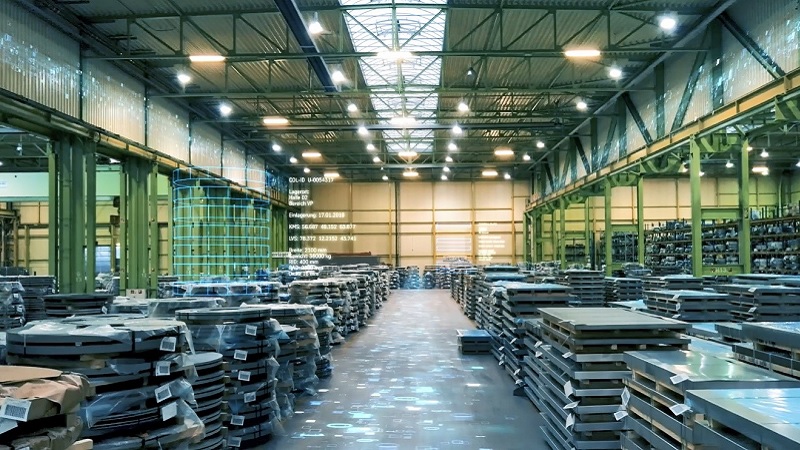 Blick in eine Fabrikhalle