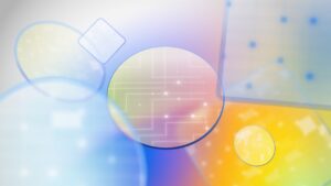 A decorative background pattern with various shapes and pastel colors