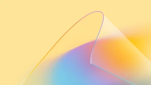A colorful line on a yellow background