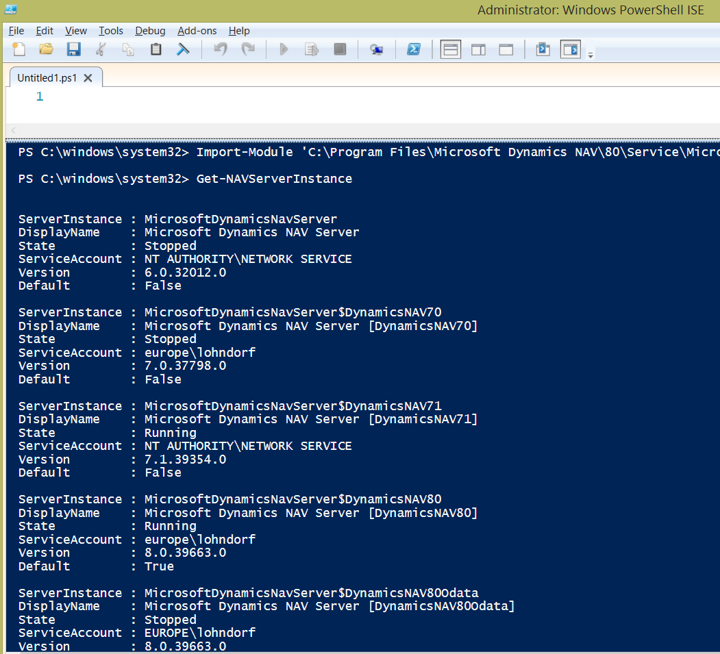 Existing instances of NAVServerInstance Objects returned.