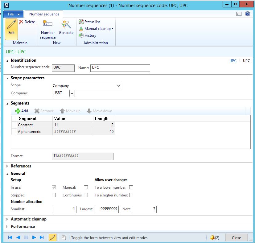 Number sequence code.