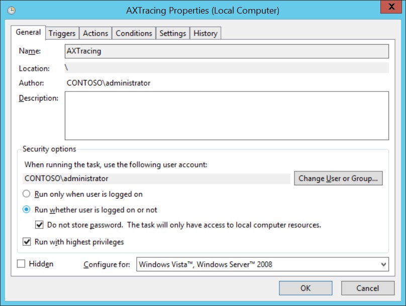 AX tracing properties.