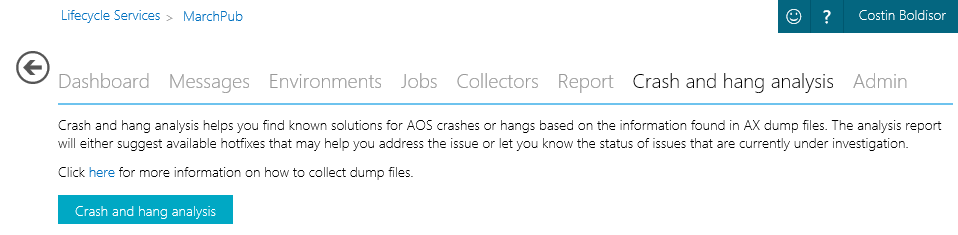 Crash and hang analysis.