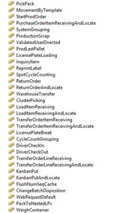 WHS work execute mode enumeration list 1.