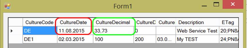 Form 1 culture date and culture decimal.