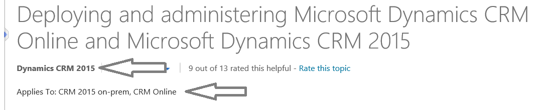 Product family and versions that the topic applies to.