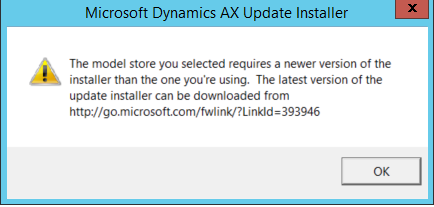 Microsoft Dynamics AX Update Installer.