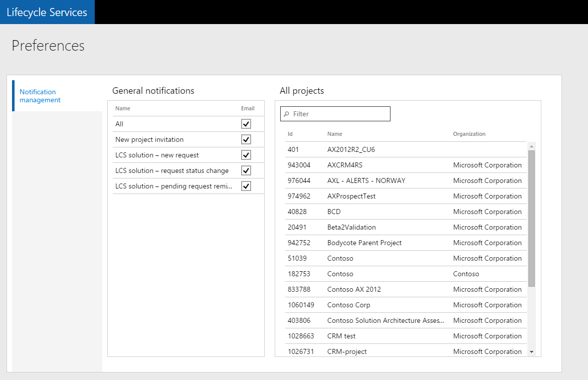 Notification management.