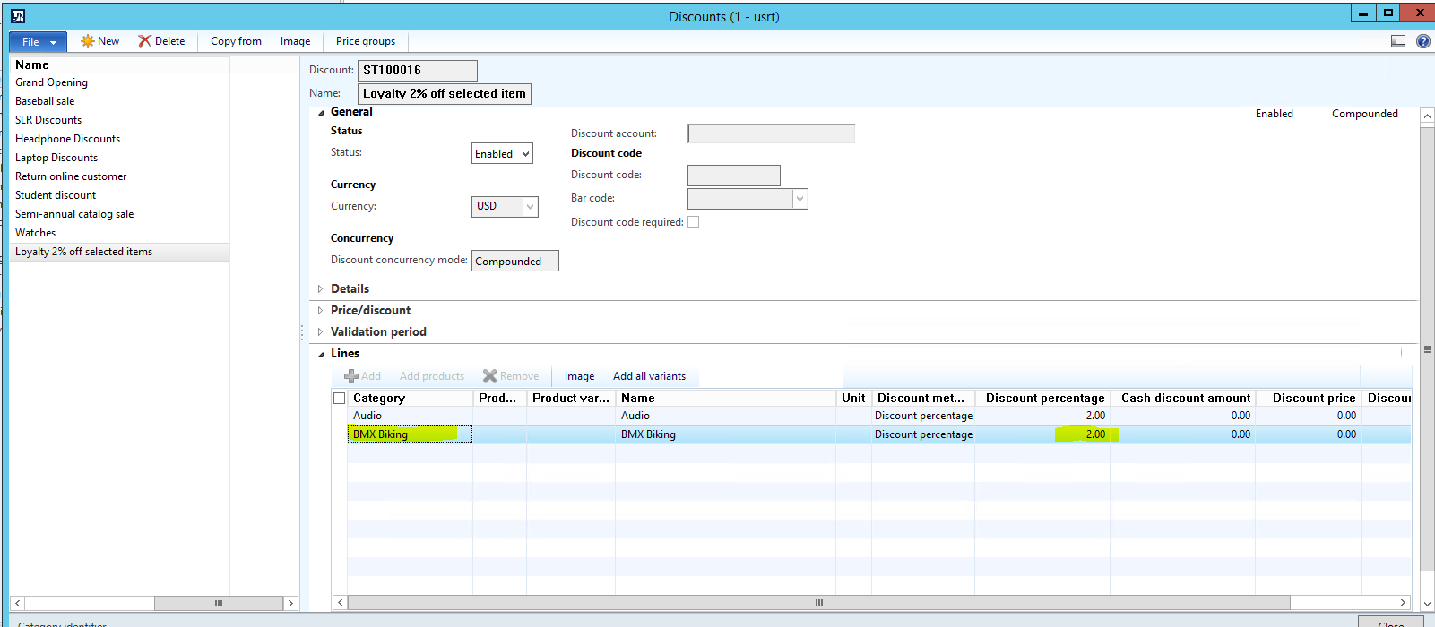 BMX biking discounts category.