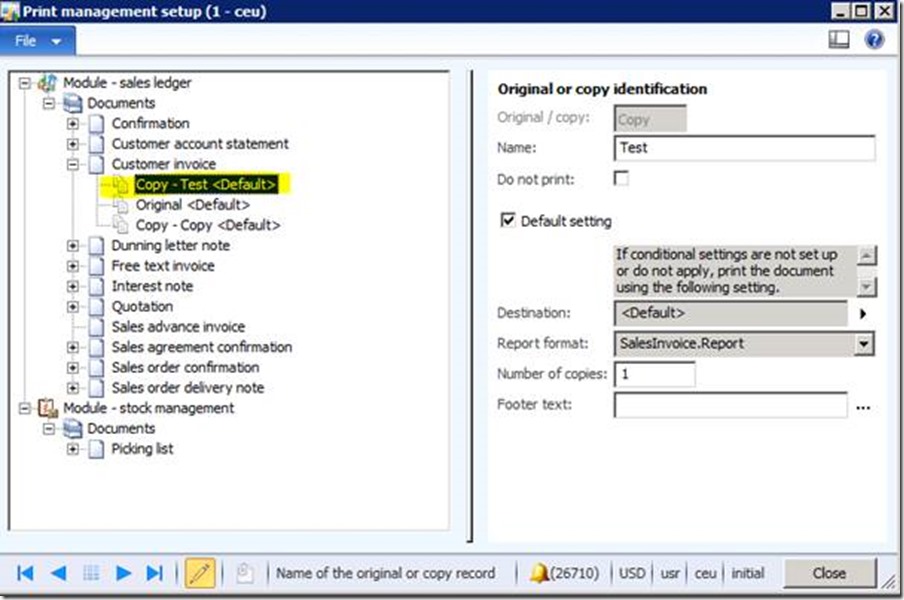 clip_image014 Using the right click menu to move the new item up twice to place it to the top of the list.