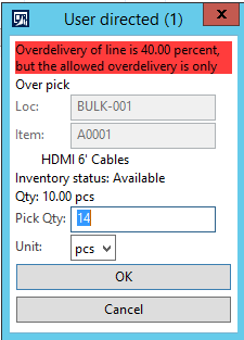 Message on the RF gun that limits are exceeded.