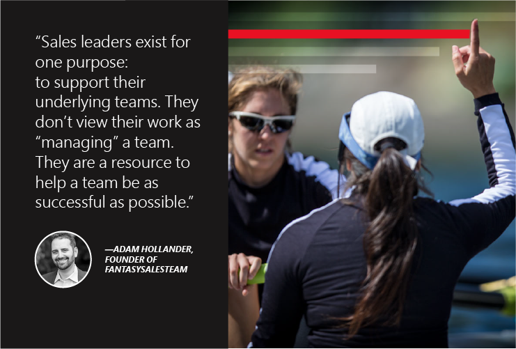 Quote from Adam Hollander, founder of Fantasysalesteam.