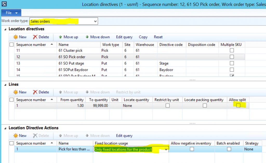 Location Directive Actions.