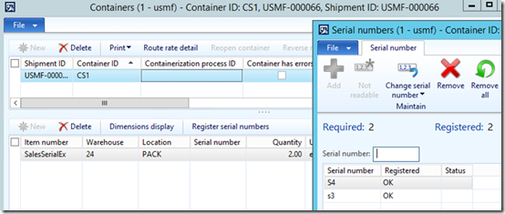 image Containers form.