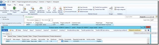 New item requirements sales order.