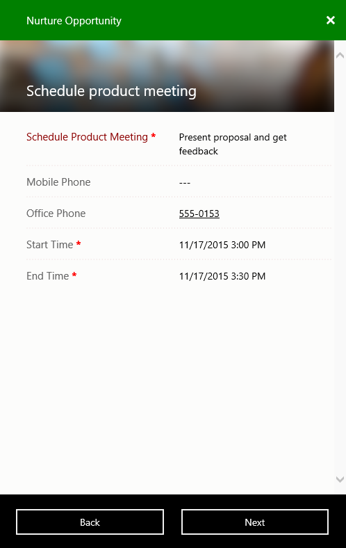 Product meeting scheduled.