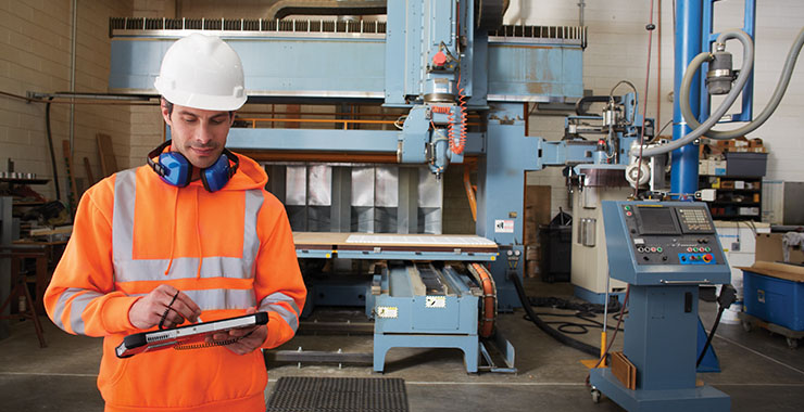 a person standing in a room