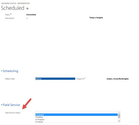 Field Service Status