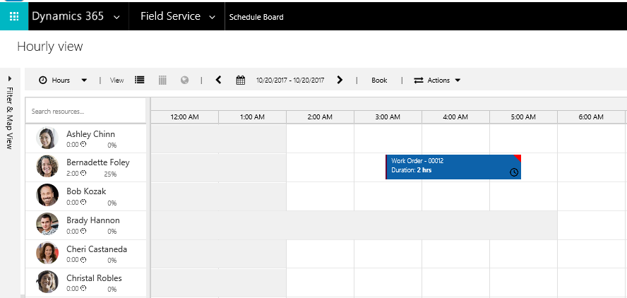 Colors on schedule board