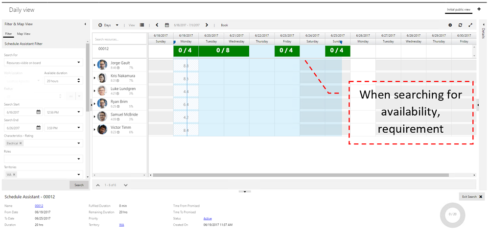 Fulfillment enhancement requirement breakdown: Searching for availability