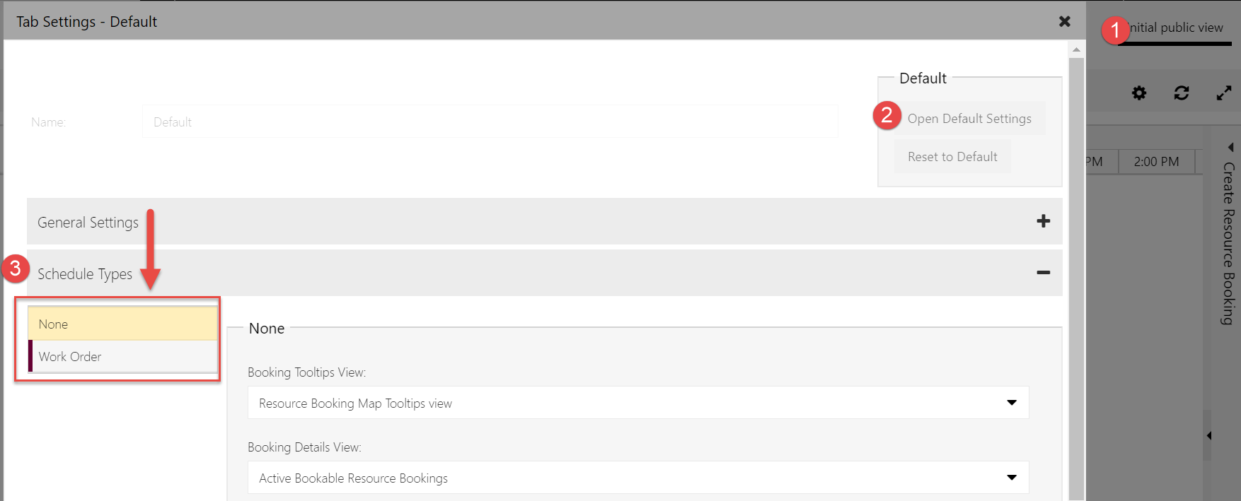 Searching for availability on default schedule board