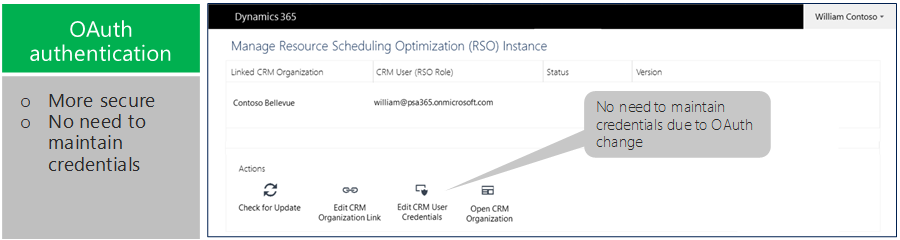 Secure and reliable oAuth authentication for Resource Scheduling Optimization