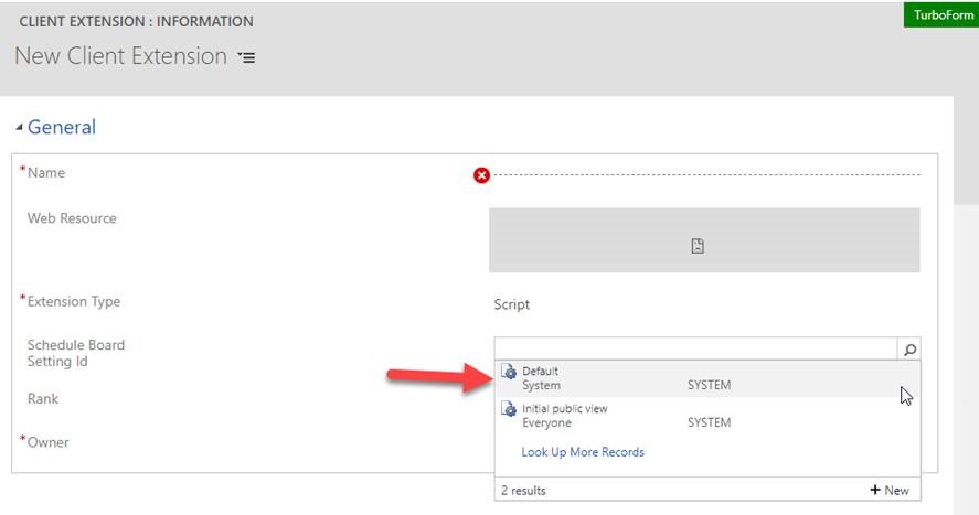 Set the schedule board setting ID to Default