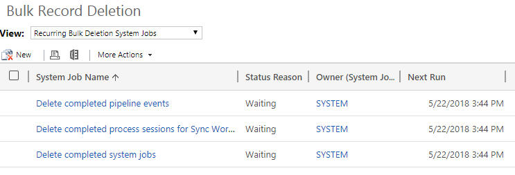 Bulk record deletion