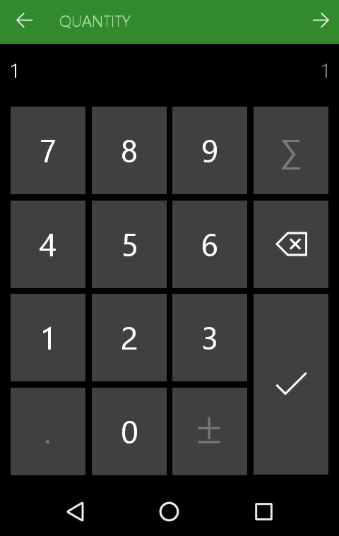 Numeric Keyboard screen can be accessed when clicking on value