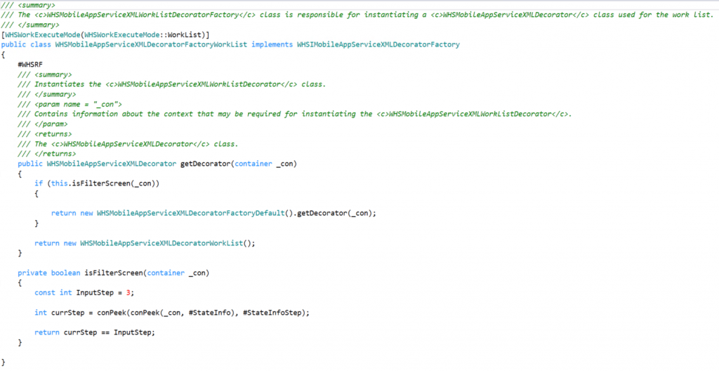 Standard factory class for the Work List functionality