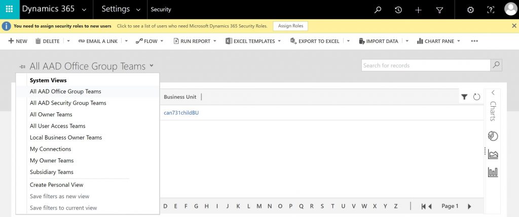List of Azure AD Office or Security Groups