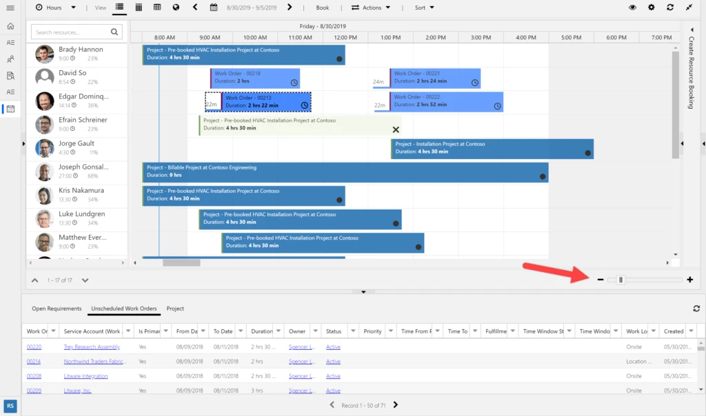 Before minimizing width. Shows the pixel width slider on board bottom panel