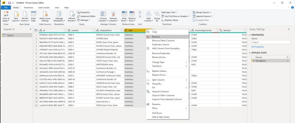 Adjust query in Power Query