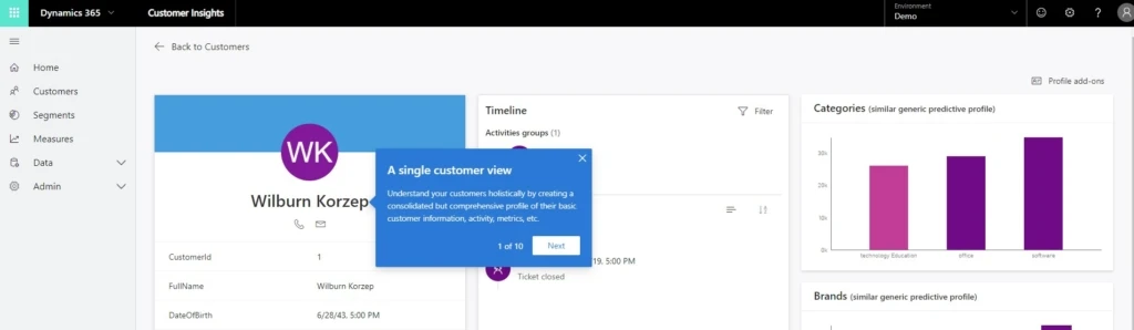 a picture of a help bubble on a customer's profile page