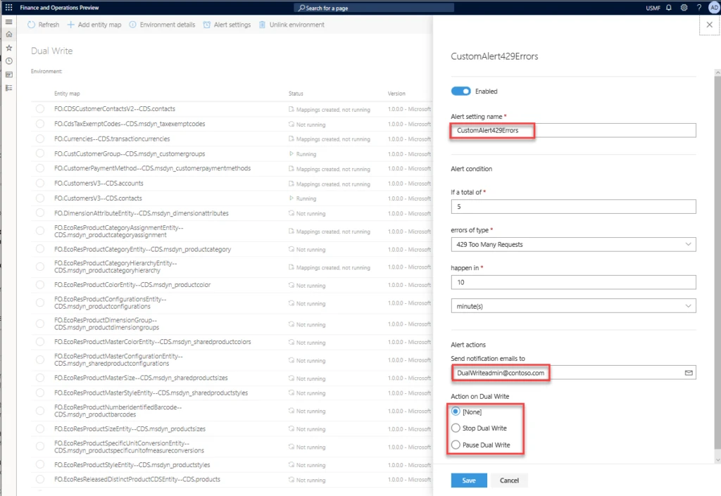 By clicking Create alert settings, you can create more alerts and choose to send notifications