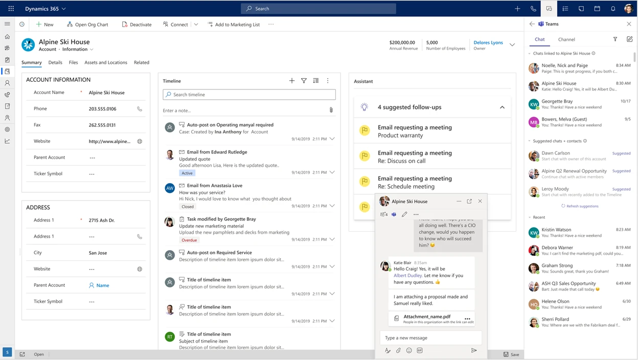 ontext IQ suggests colleagues relevant to Dynamics 365 records to promote people discovery for faster deal or case resolution.