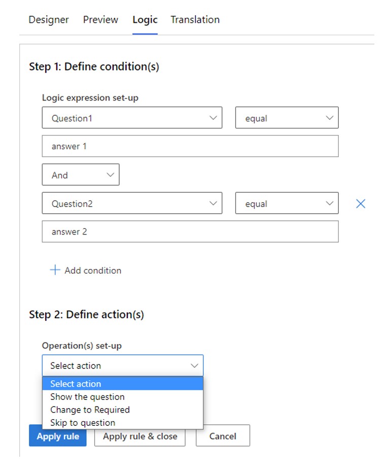 Branching logic image