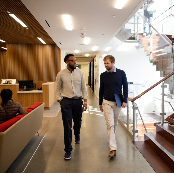 Sales manager meets informally with IT pro to discuss software integration.