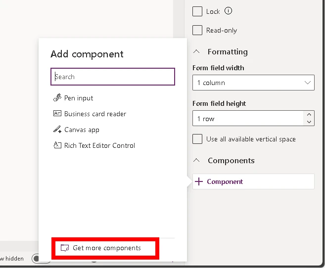 Custom - Get more components.