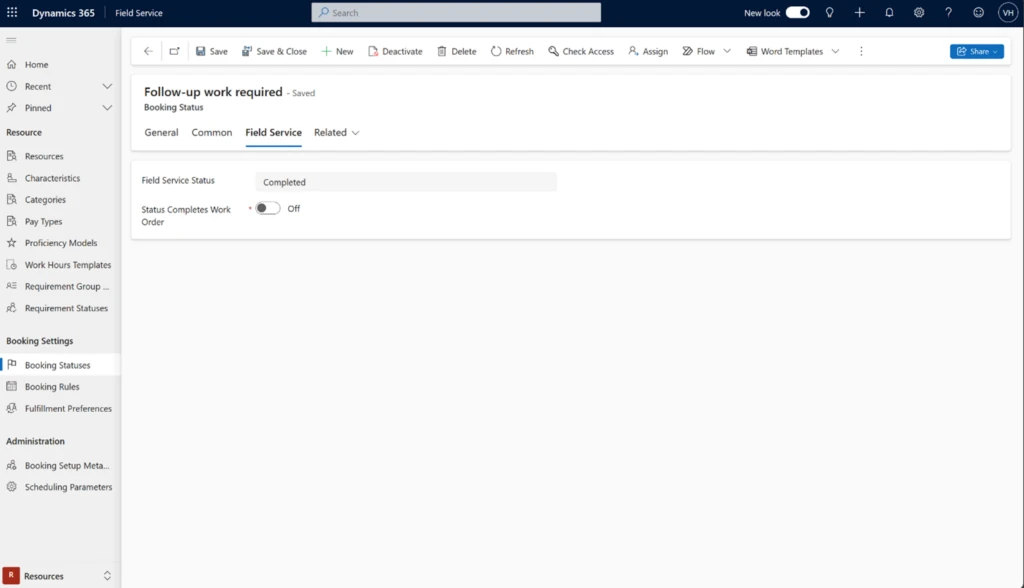 Option to add Follow up in a work order