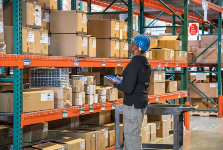 Image: Warehouse Manager checking inventory