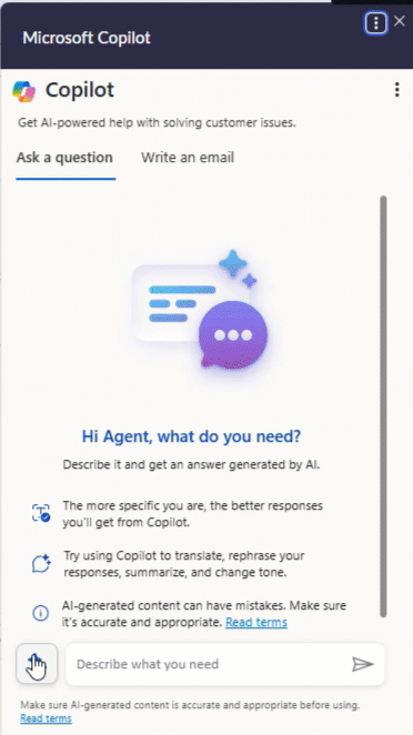 Copilot for Service case summarization feature