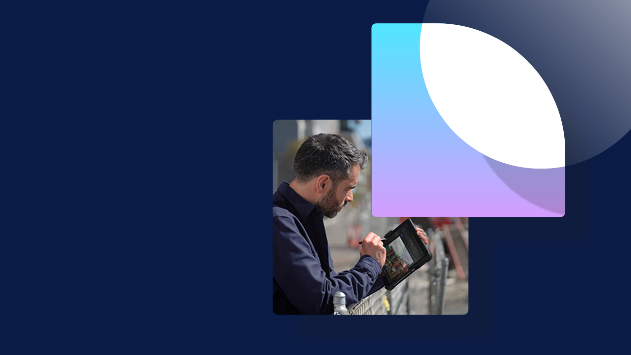 field service worker on tablet