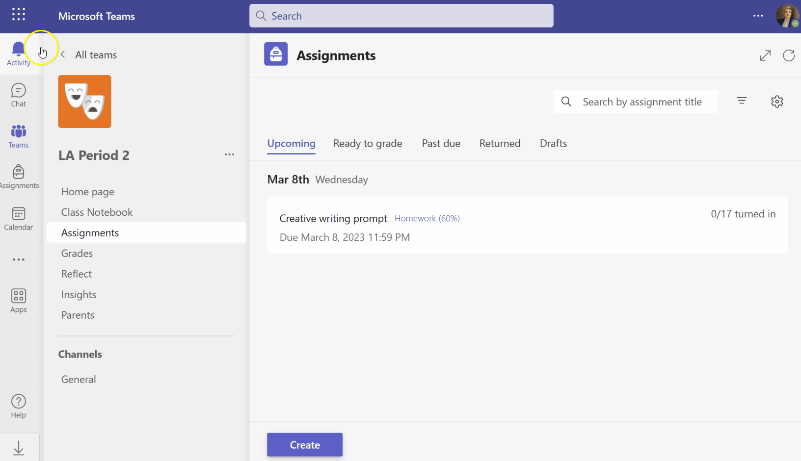 screen recording of ready to grade and Past due tabs in Assignments