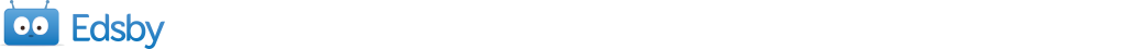 A blue icon with the word Edsby next to it.