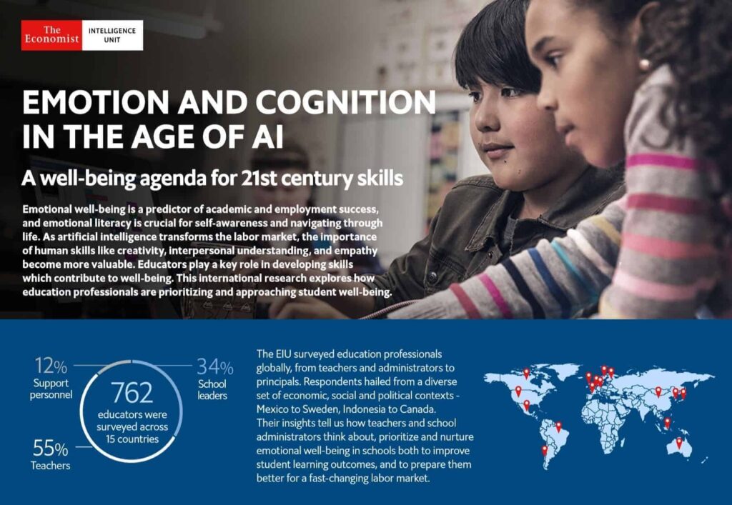 The EIU surveyed 762 educators across 15 countries on emotion and cognition in the age of AI. 
