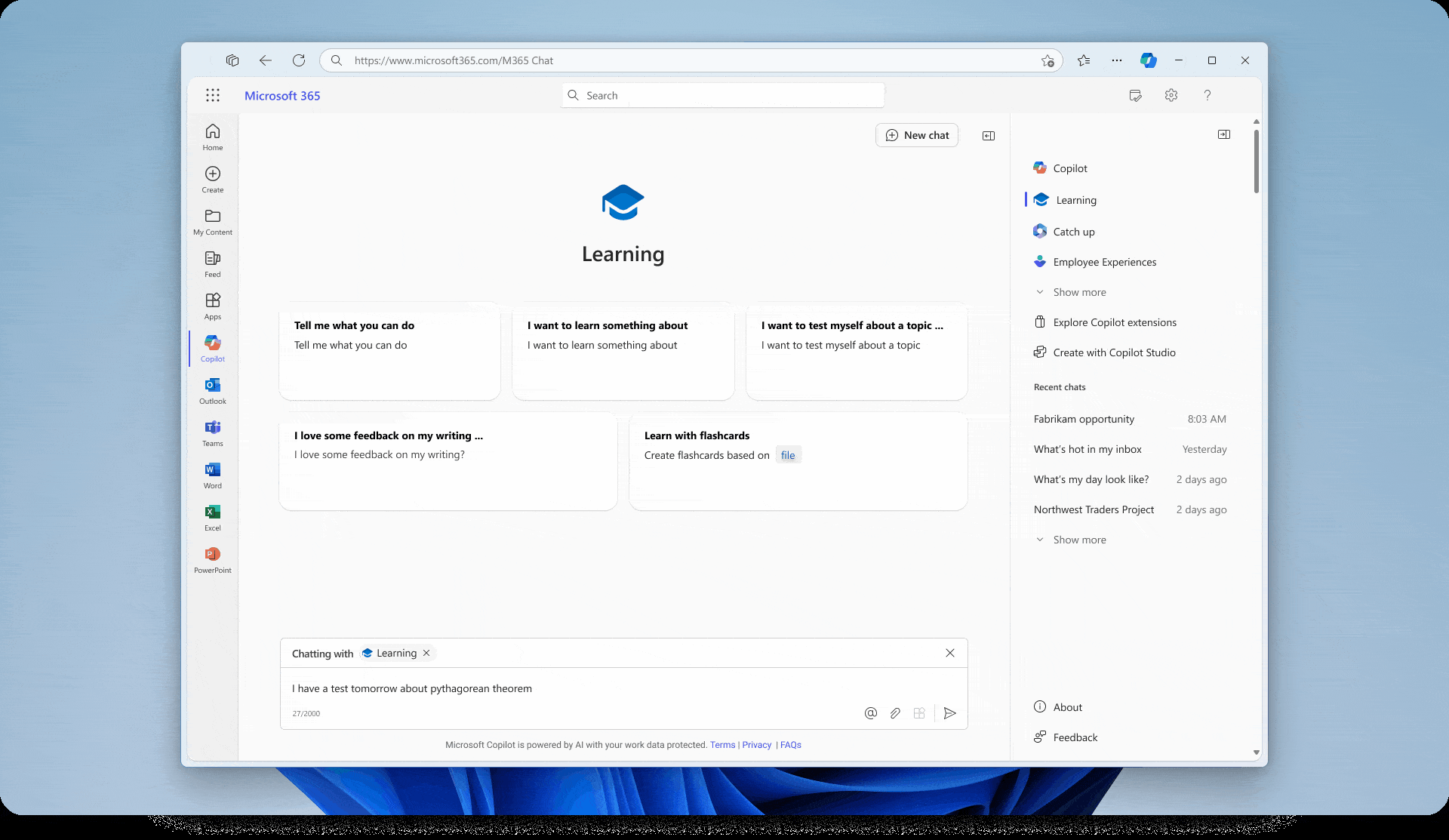 Decorative. An example of a learning extension with custom prompts.