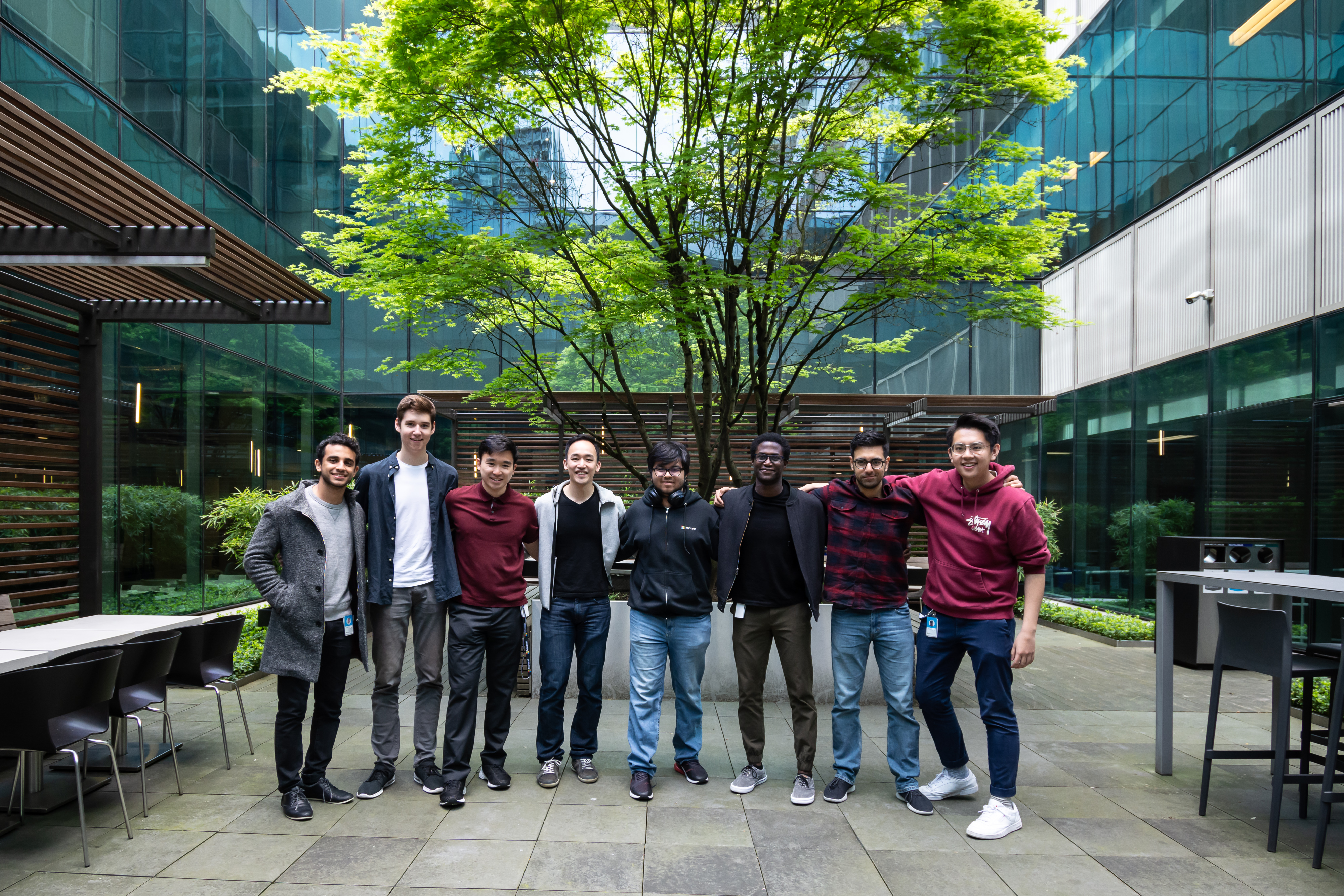Garage interns pose for a team photo